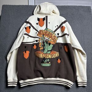 Y2K SCIFEN STATUE OF LIBERTY Embroidered Full ZIP HOODIE SWEATSHIRT Mens 2XL